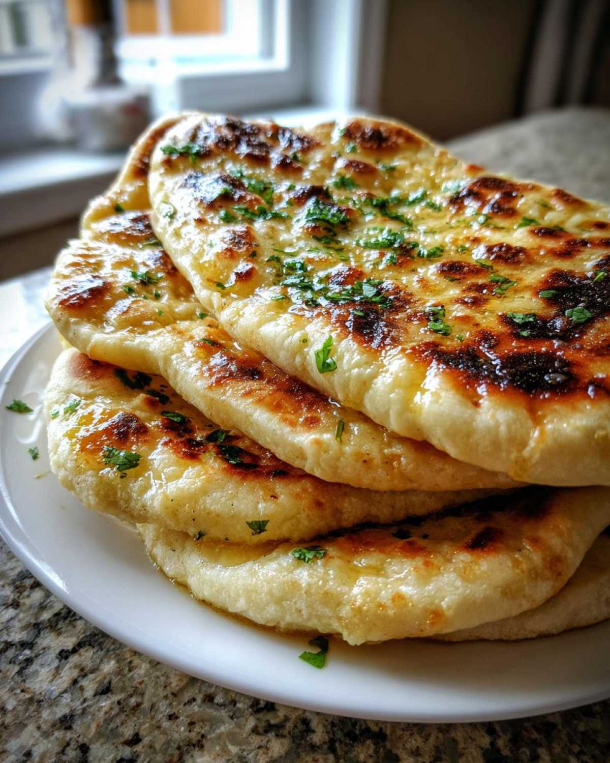 homemade naan bread - detail 3