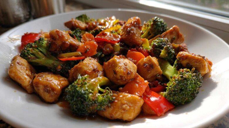 honey garlic chicken stir fry
