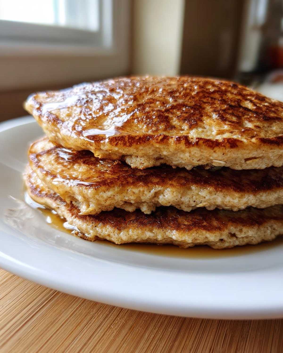 oatmeal pancakes - detail 1