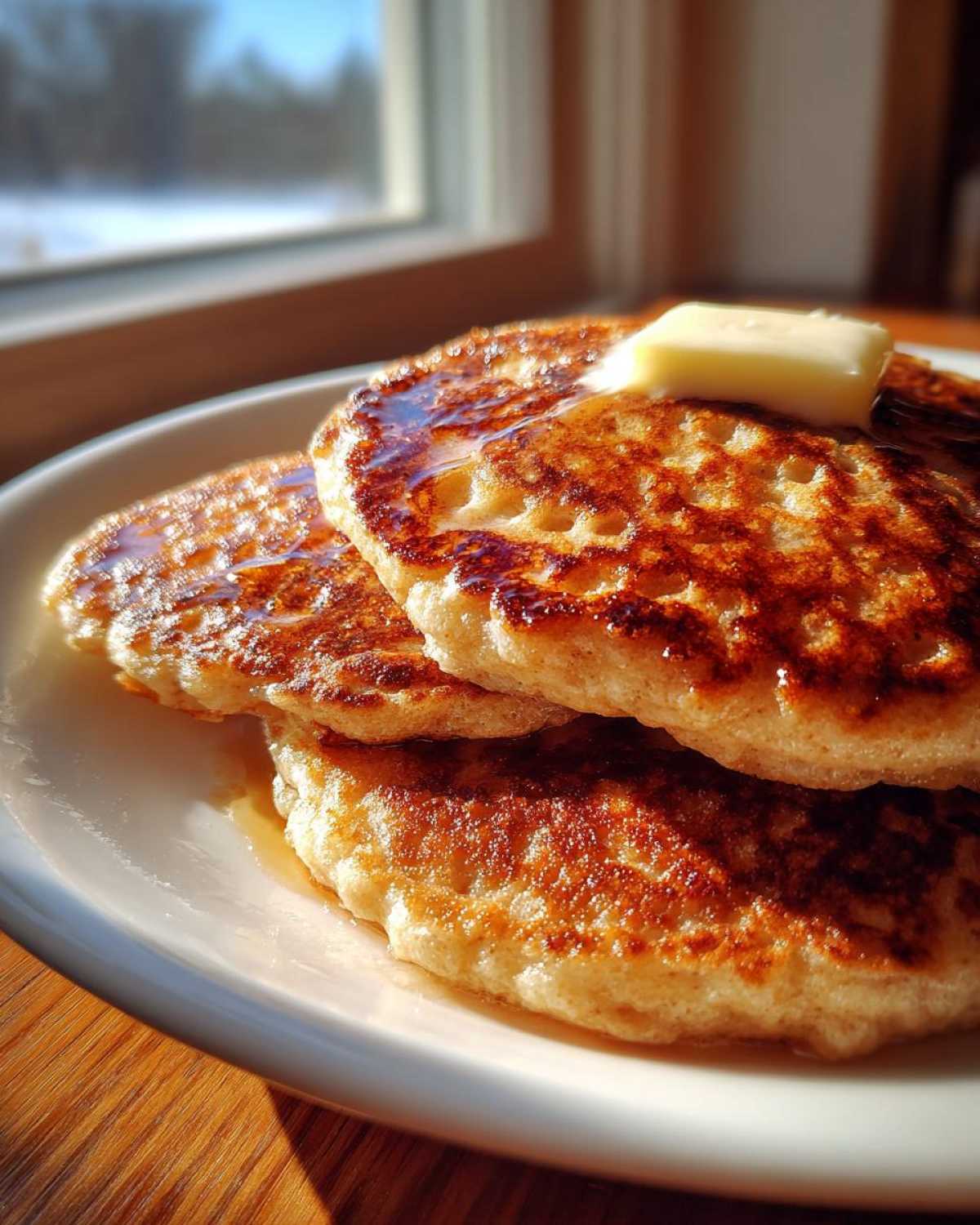 oatmeal pancakes - detail 1