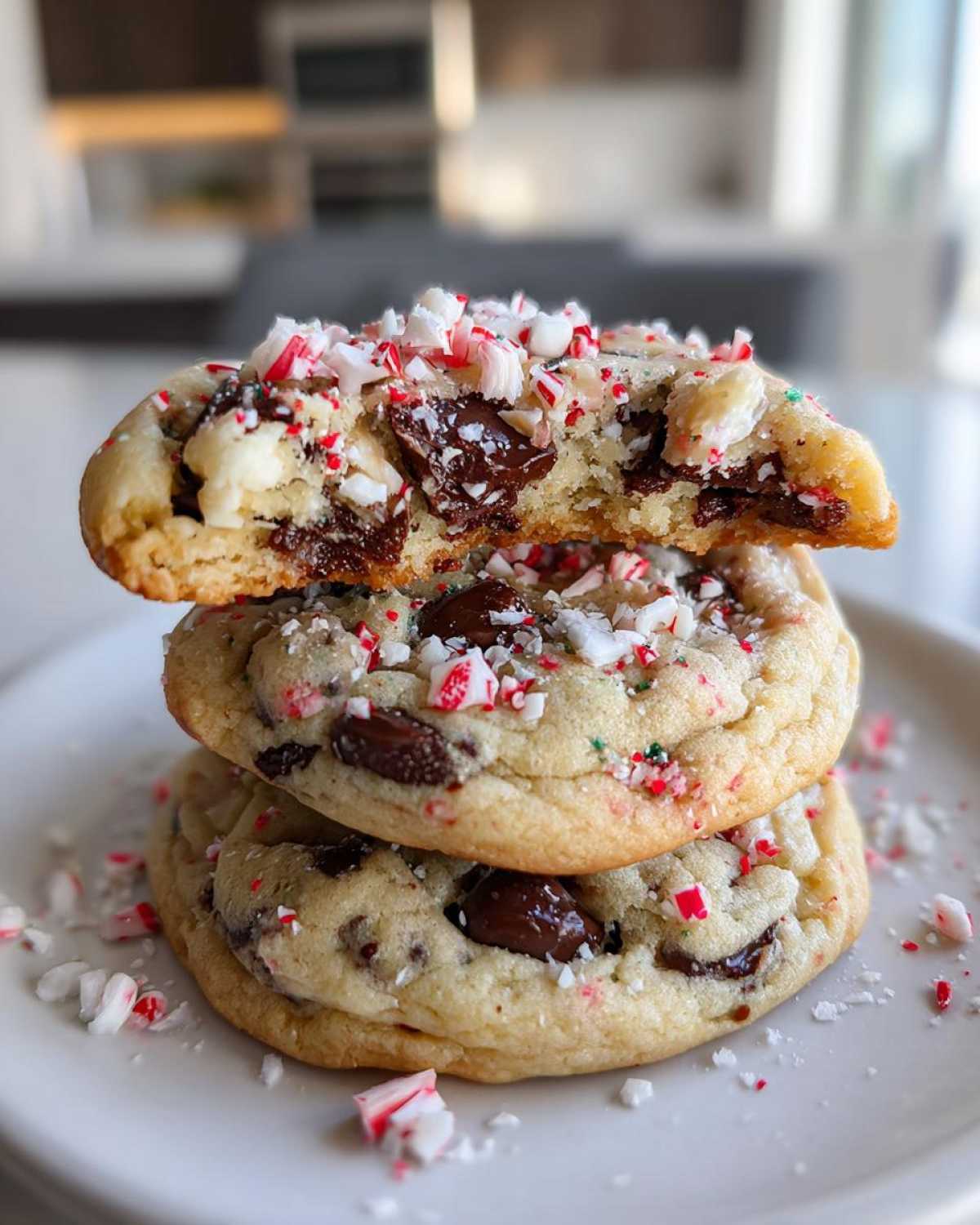 peppermint chocolate chip cookies - detail 1