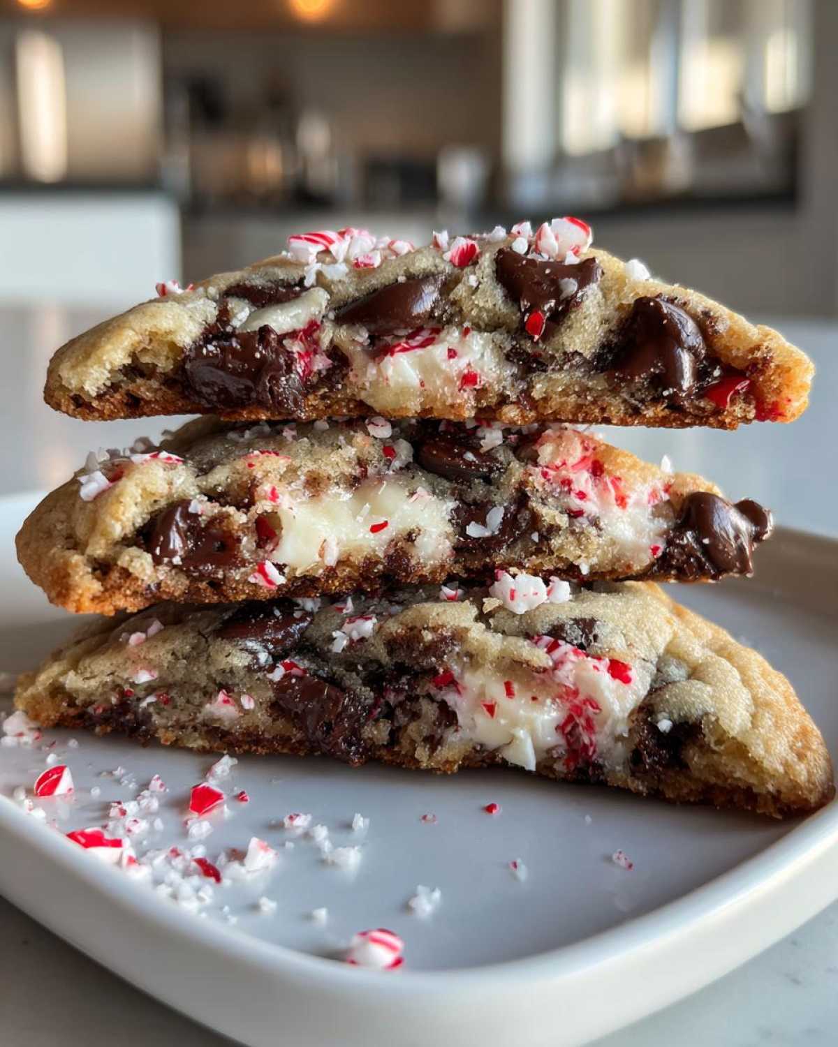 peppermint chocolate chip cookies - detail 2