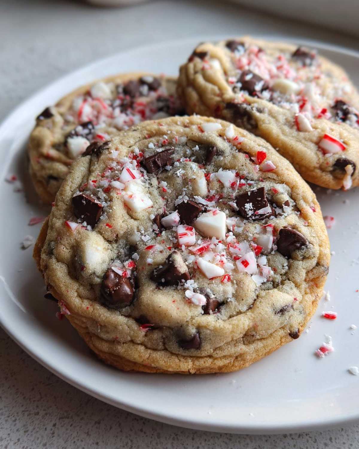 peppermint chocolate chip cookies - detail 4