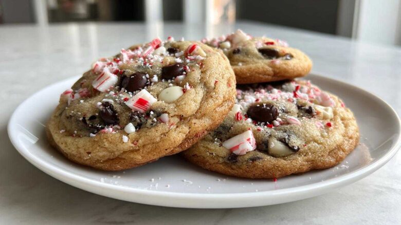 peppermint chocolate chip cookies