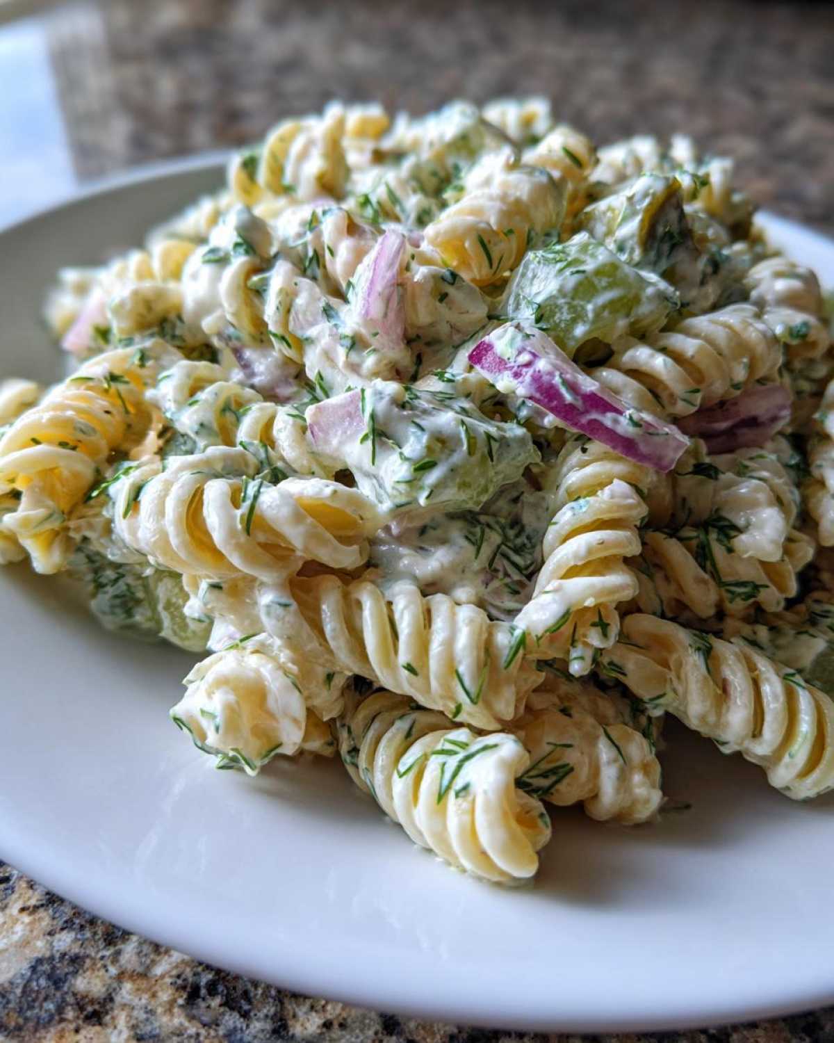 pickle pasta salad - detail 3