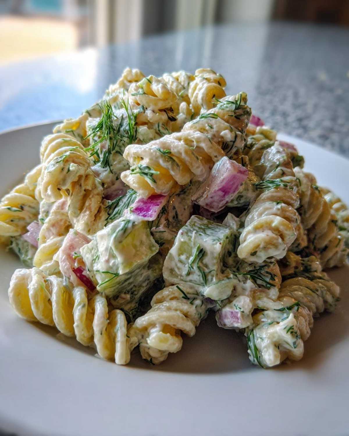 pickle pasta salad - detail 4