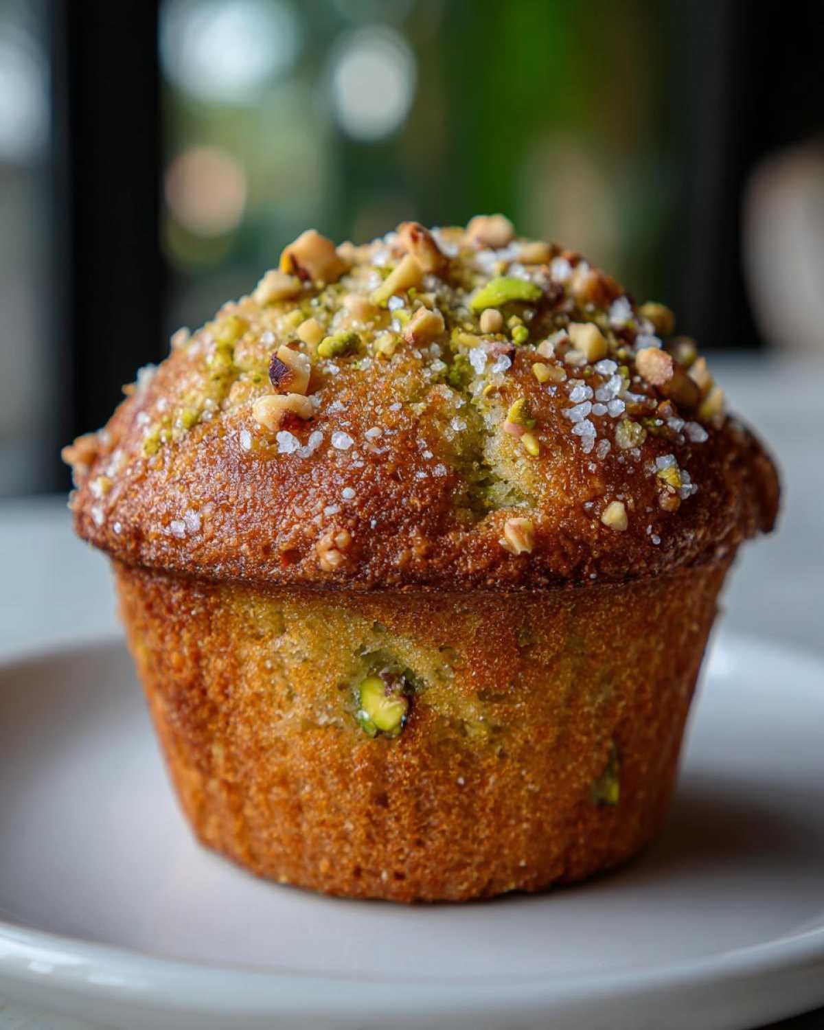 pistachio muffins - detail 1