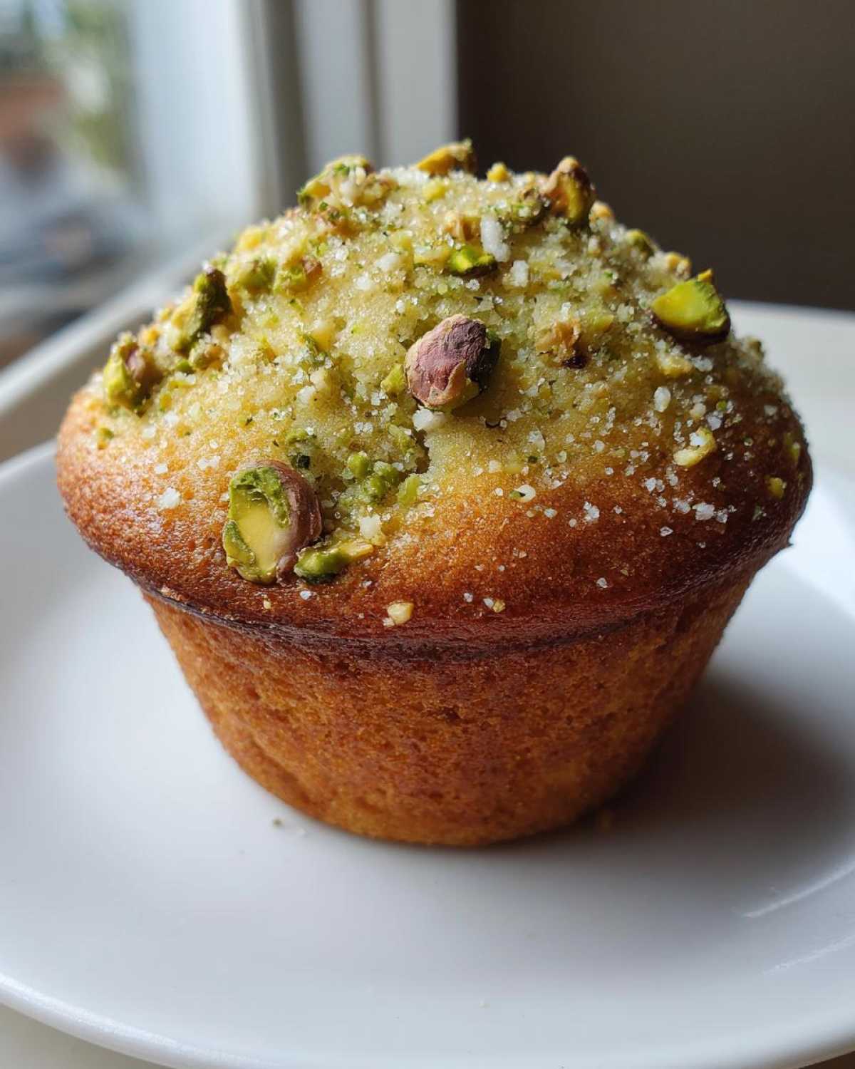 pistachio muffins - detail 2