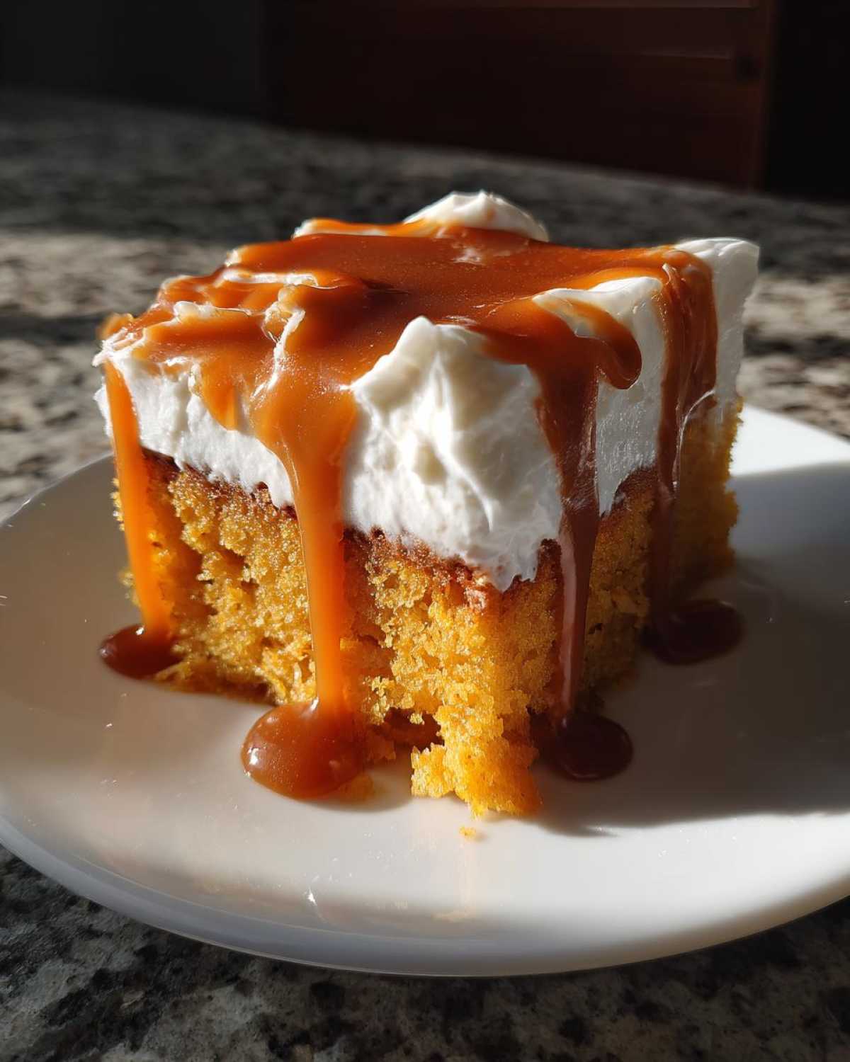 pumpkin poke cake - detail 3