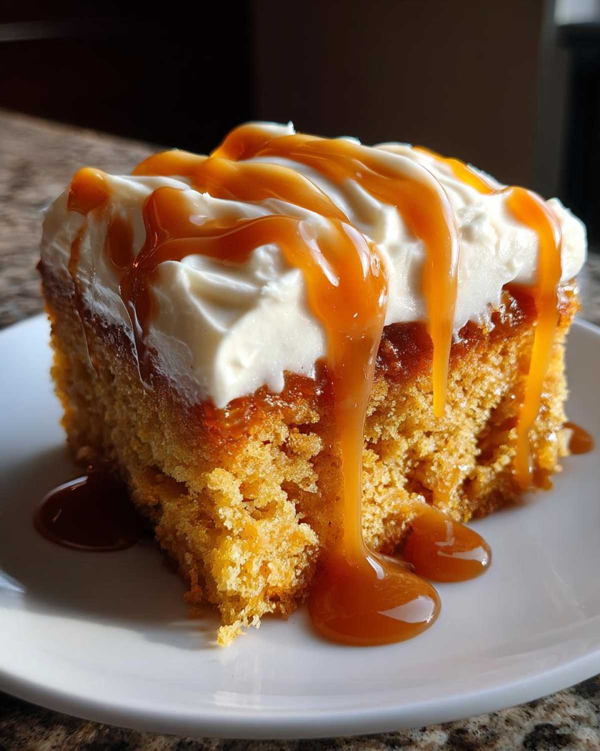 pumpkin poke cake - detail 4