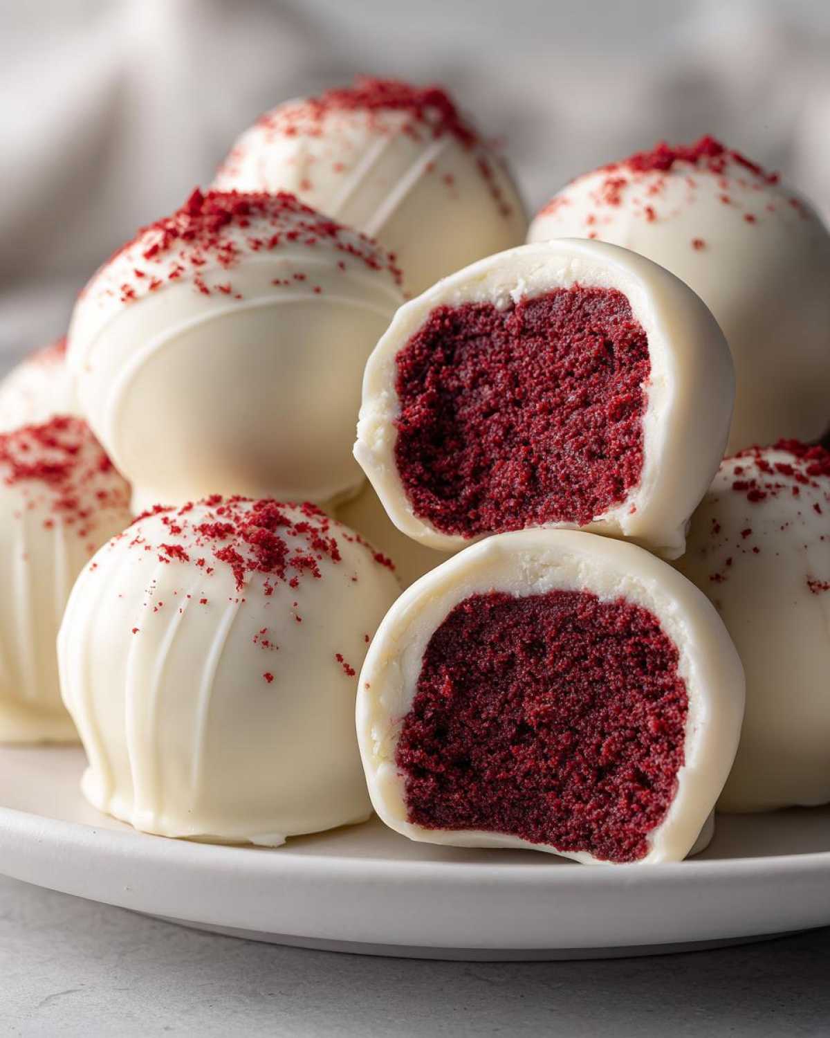red velvet cake balls - detail 1