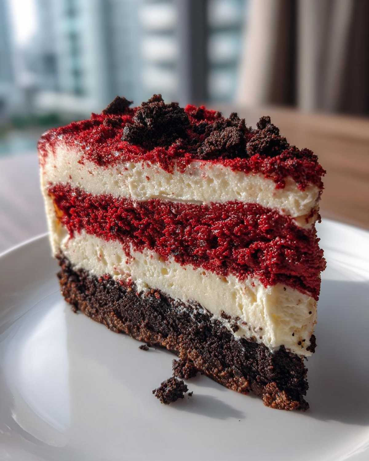 red velvet cheesecake - detail 1