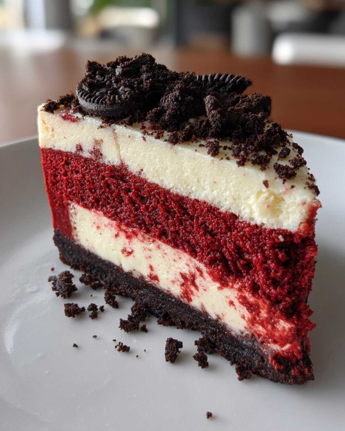 red velvet cheesecake - detail 2