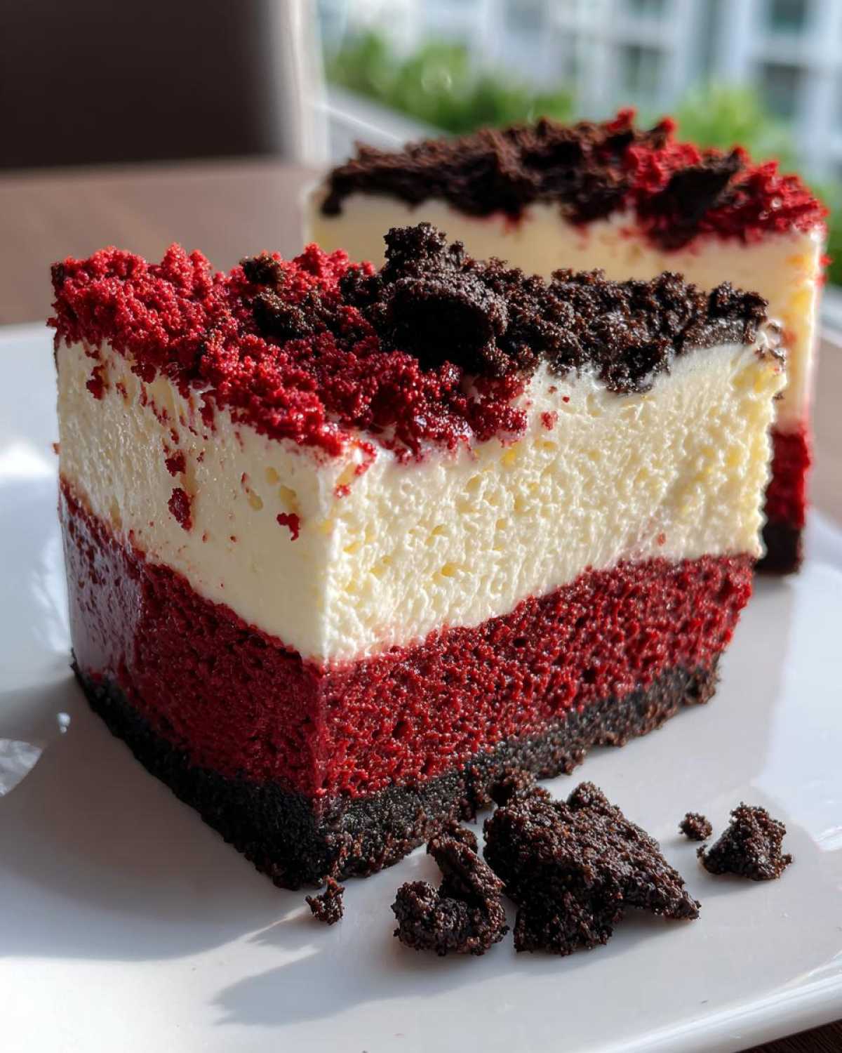 red velvet cheesecake - detail 3