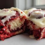 red velvet cinnamon rolls