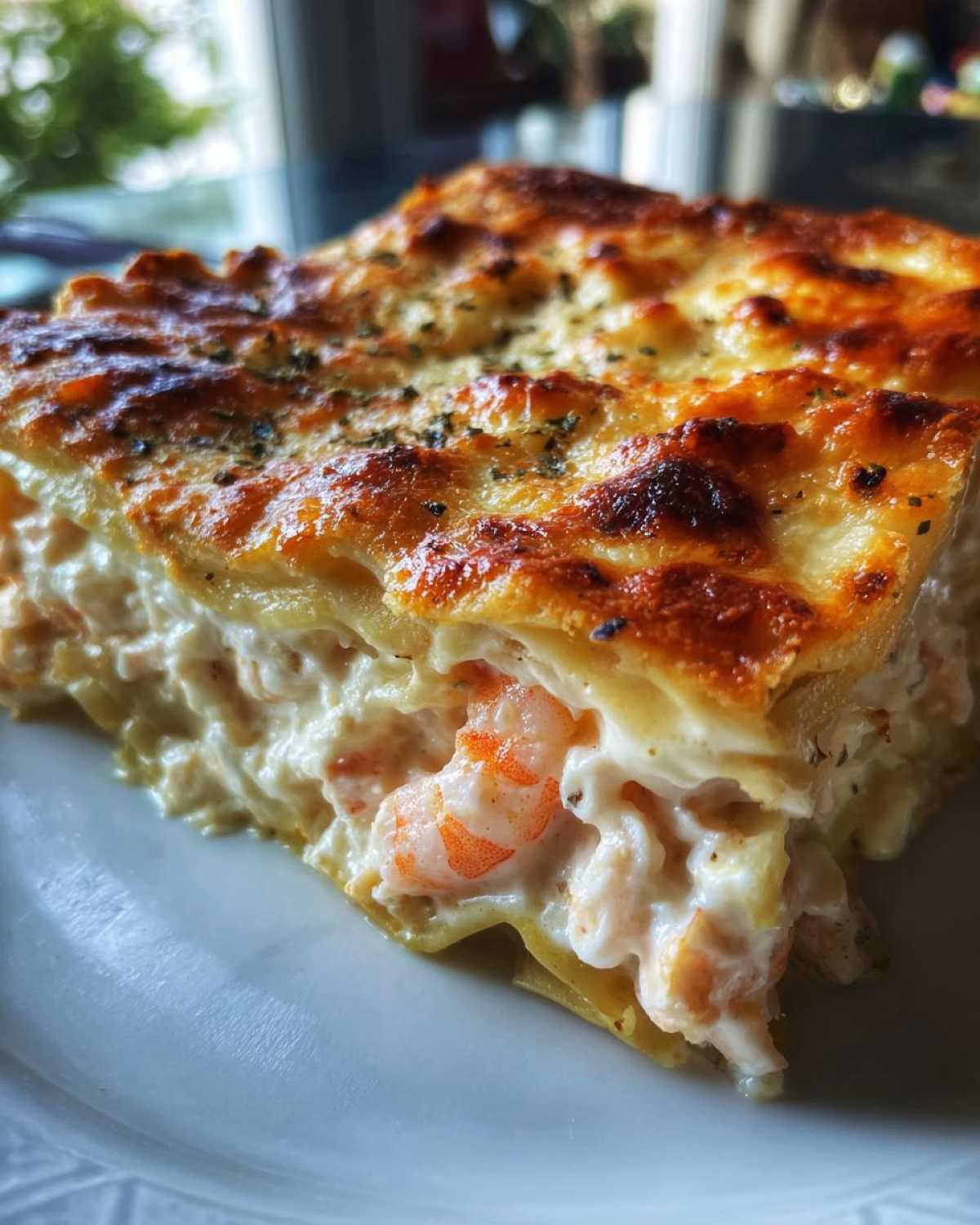 seafood lasagna - detail 1