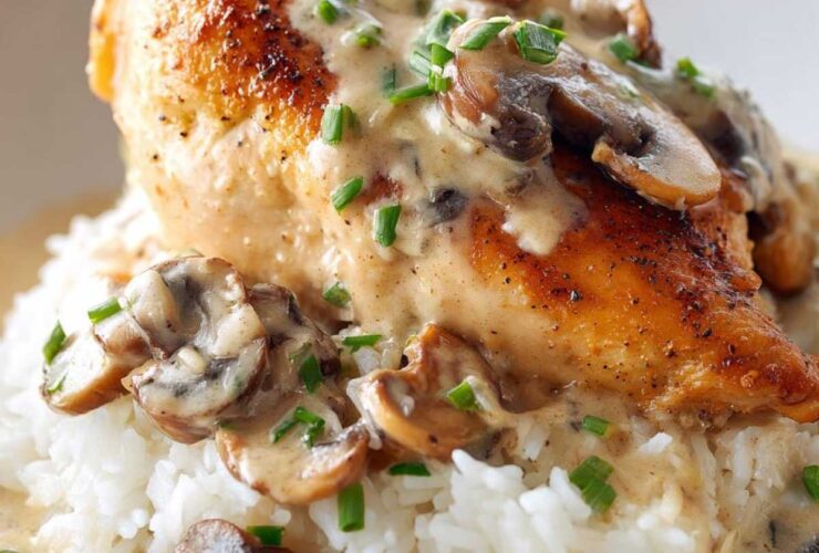 smothered chicken and rice