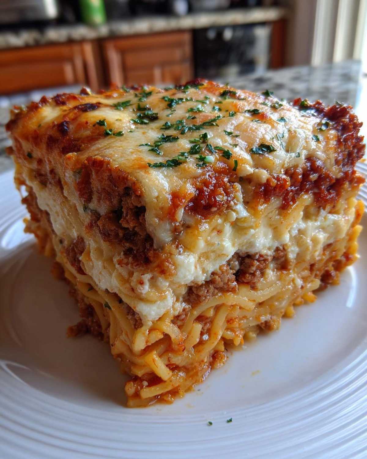 spaghetti pie - detail 2