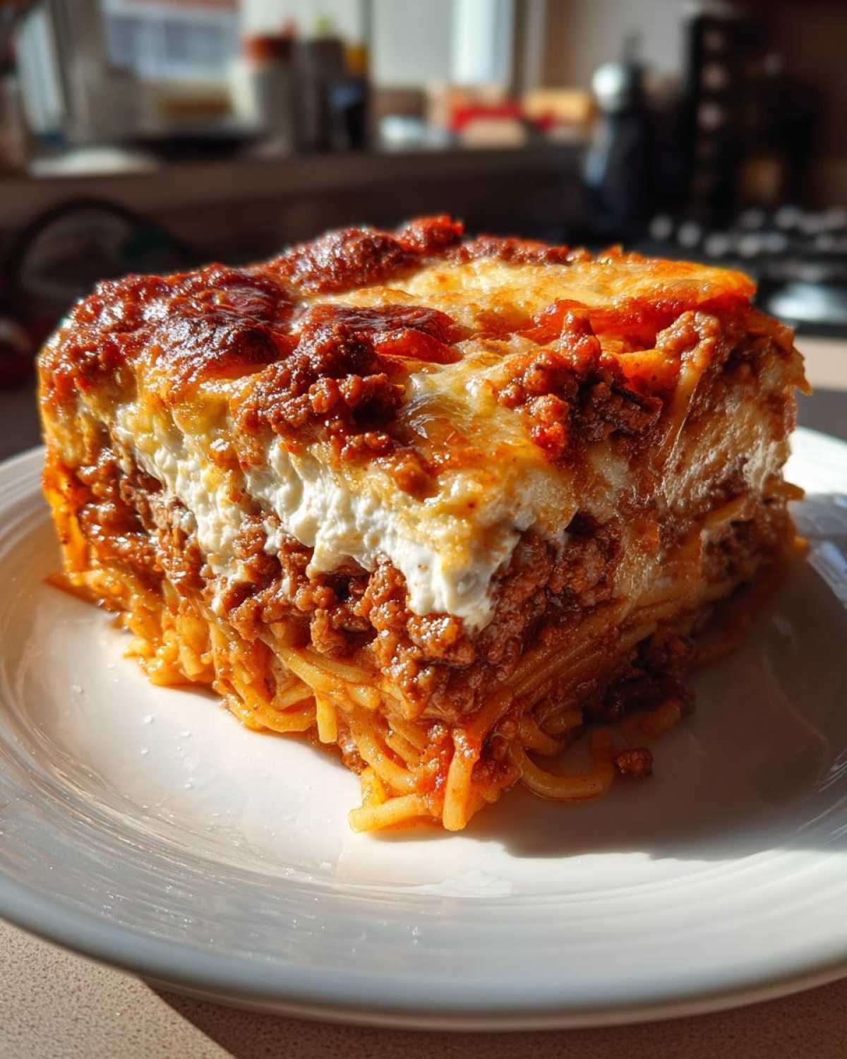 spaghetti pie - detail 4