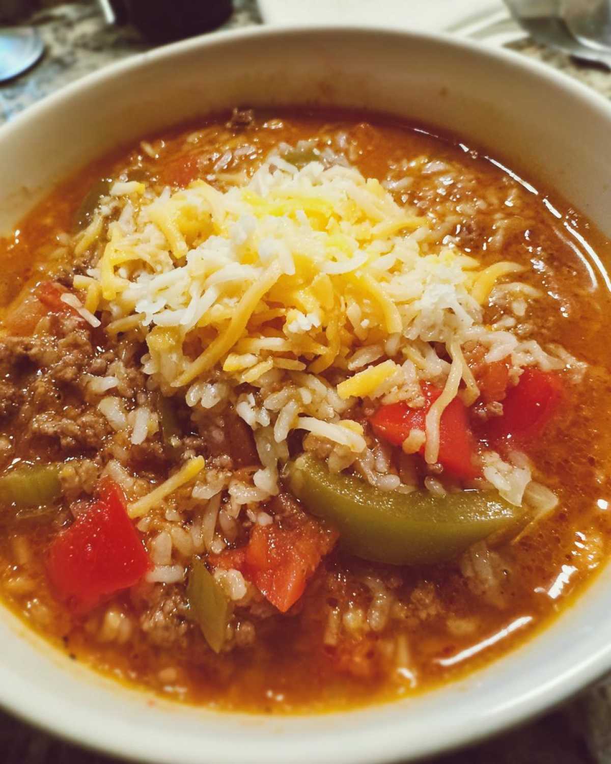 stuffed pepper soup - detail 4
