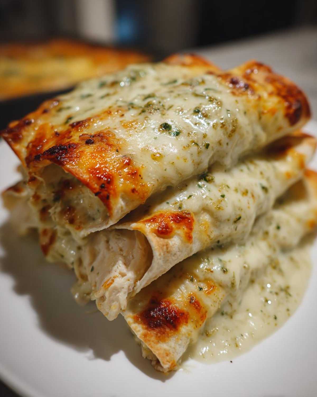 white chicken enchiladas - detail 2